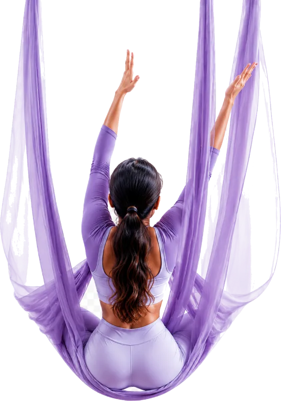 Aerial yoga pose